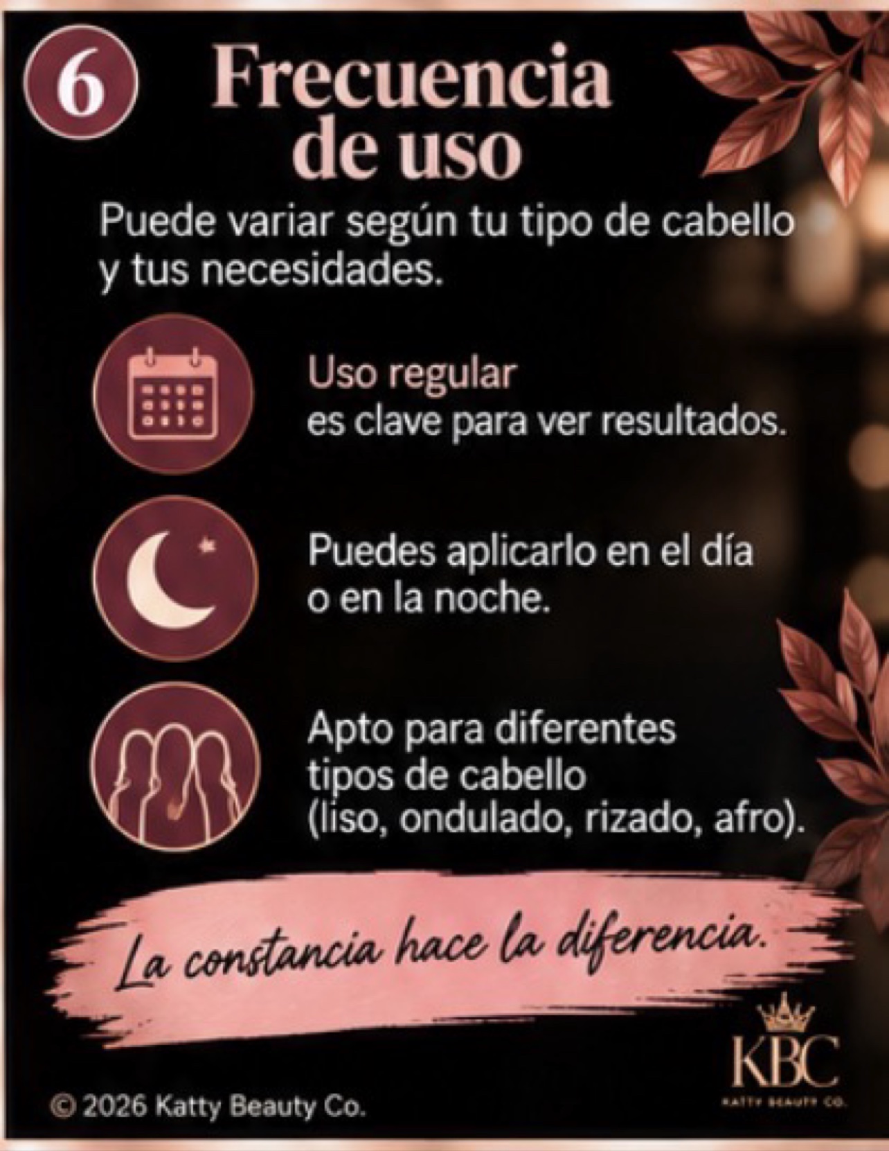 Paso 6: recomendaciones sobre la frecuencia de uso